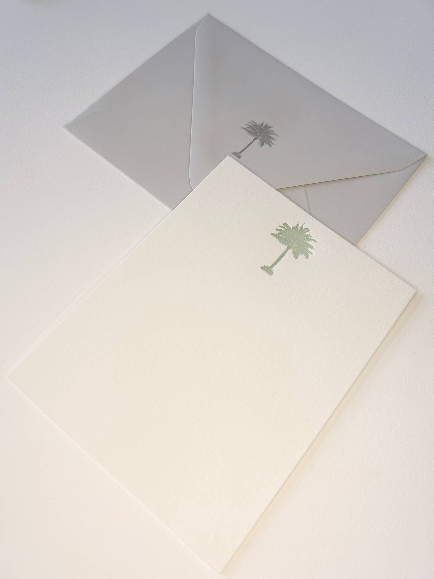 Palm Tree Flat Card Pack - Letterpress