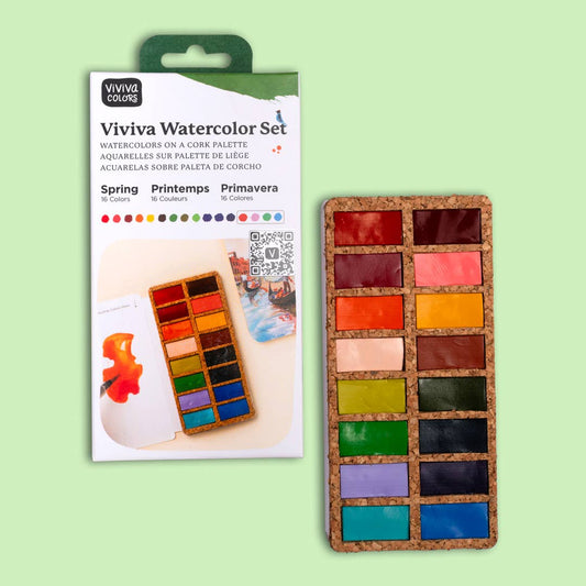 Viviva Spring Pans Set - 16 Watercolors