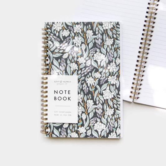 Moonlit Tuberose Spiral Bound Notebook