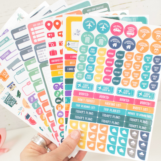 Planner Sticker Pack, Travel & Trip Planning