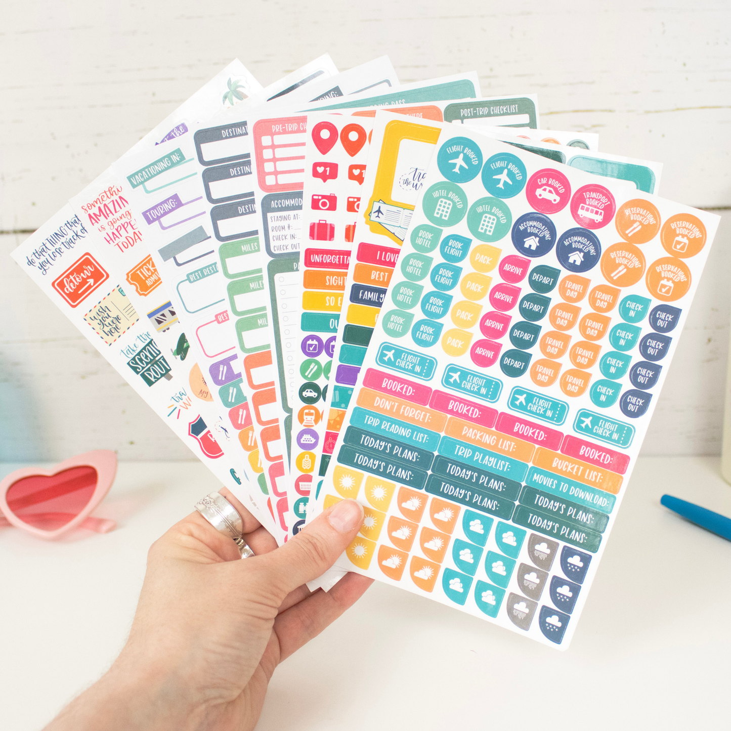 Planner Sticker Pack, Travel & Trip Planning