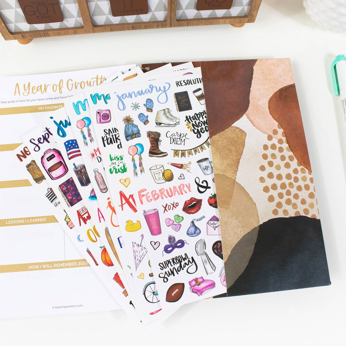 Planner Sticker Pack, Vintage Holiday