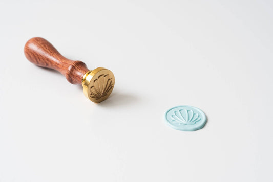 Seashell Wax Seal Stamp Kit: Mediterranean Sea / Jar of Sealing Wax Beads