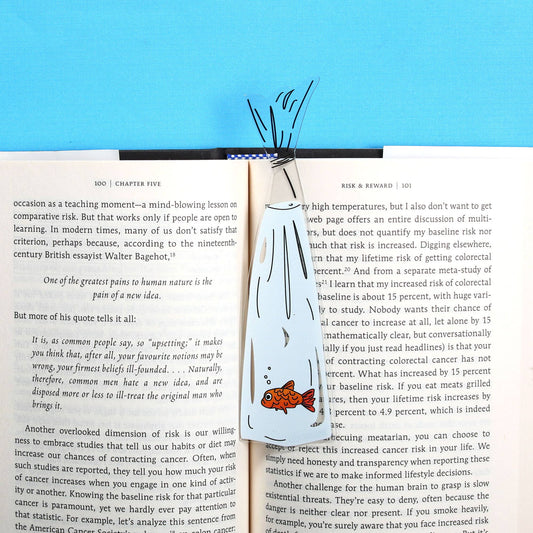 Goldfish in a Bag Bookmark (it's die cut!)