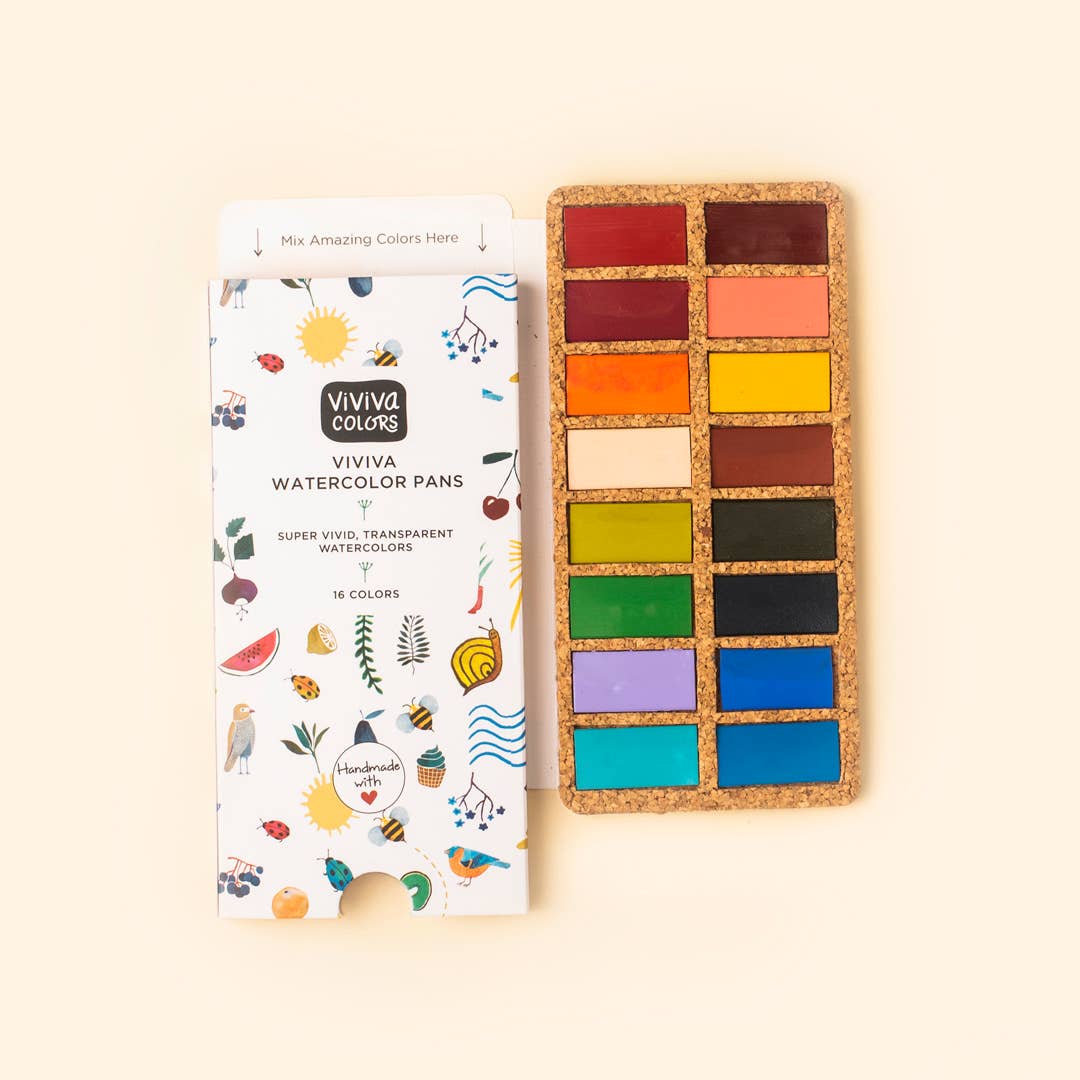 Viviva Spring Pans Set - 16 Watercolors