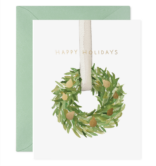 Holiday Wreath Christmas Cards