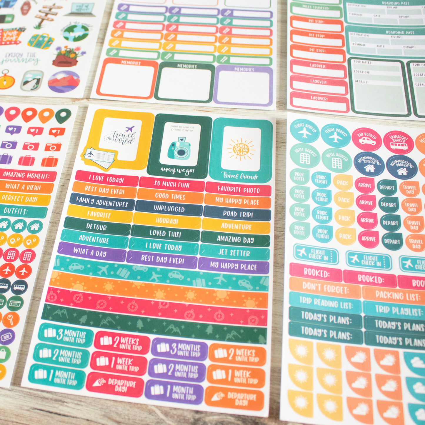 Planner Sticker Pack, Travel & Trip Planning