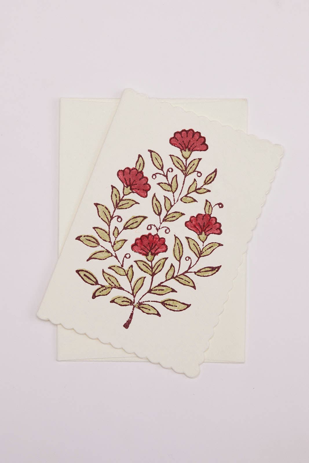 Boxed Artisan Notecard Set - Malika Scarlet