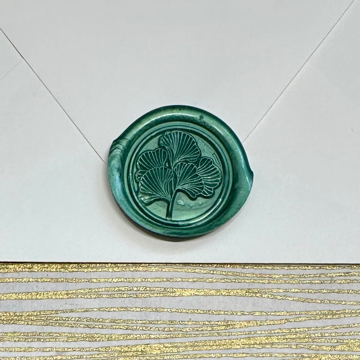 Ginkgo Leaves Brass Wax Seal Die