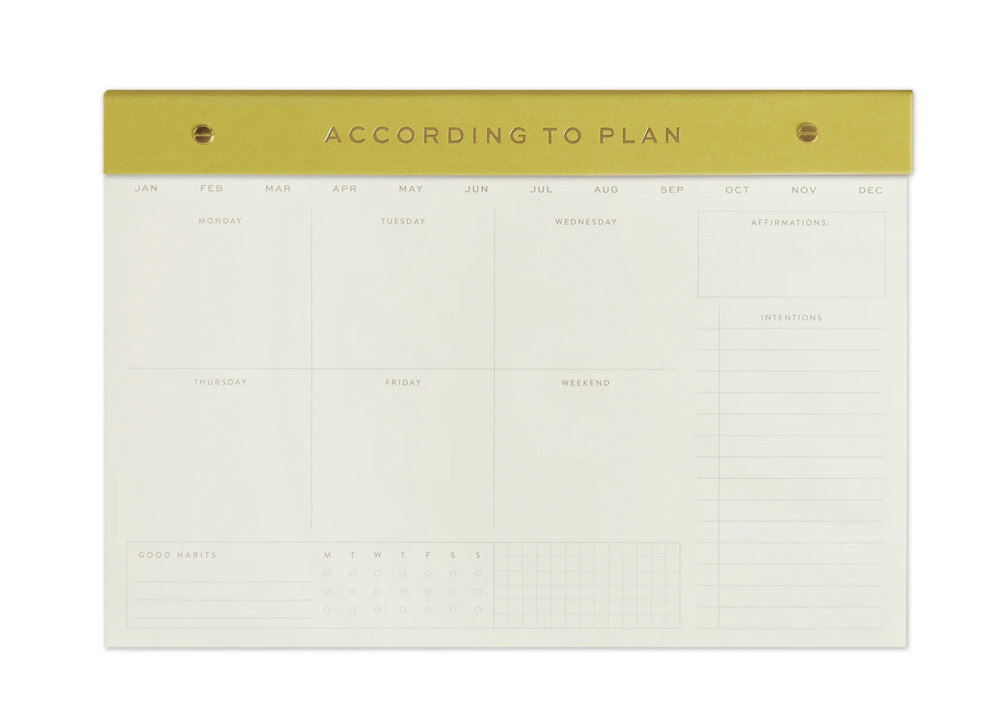 According to Plan: Weekly Notepad