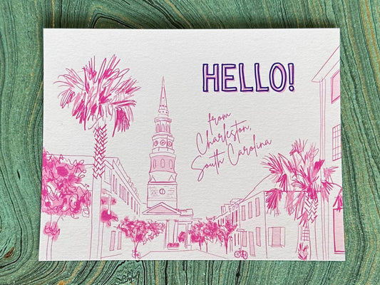 HELLO! From Charleston Postcard