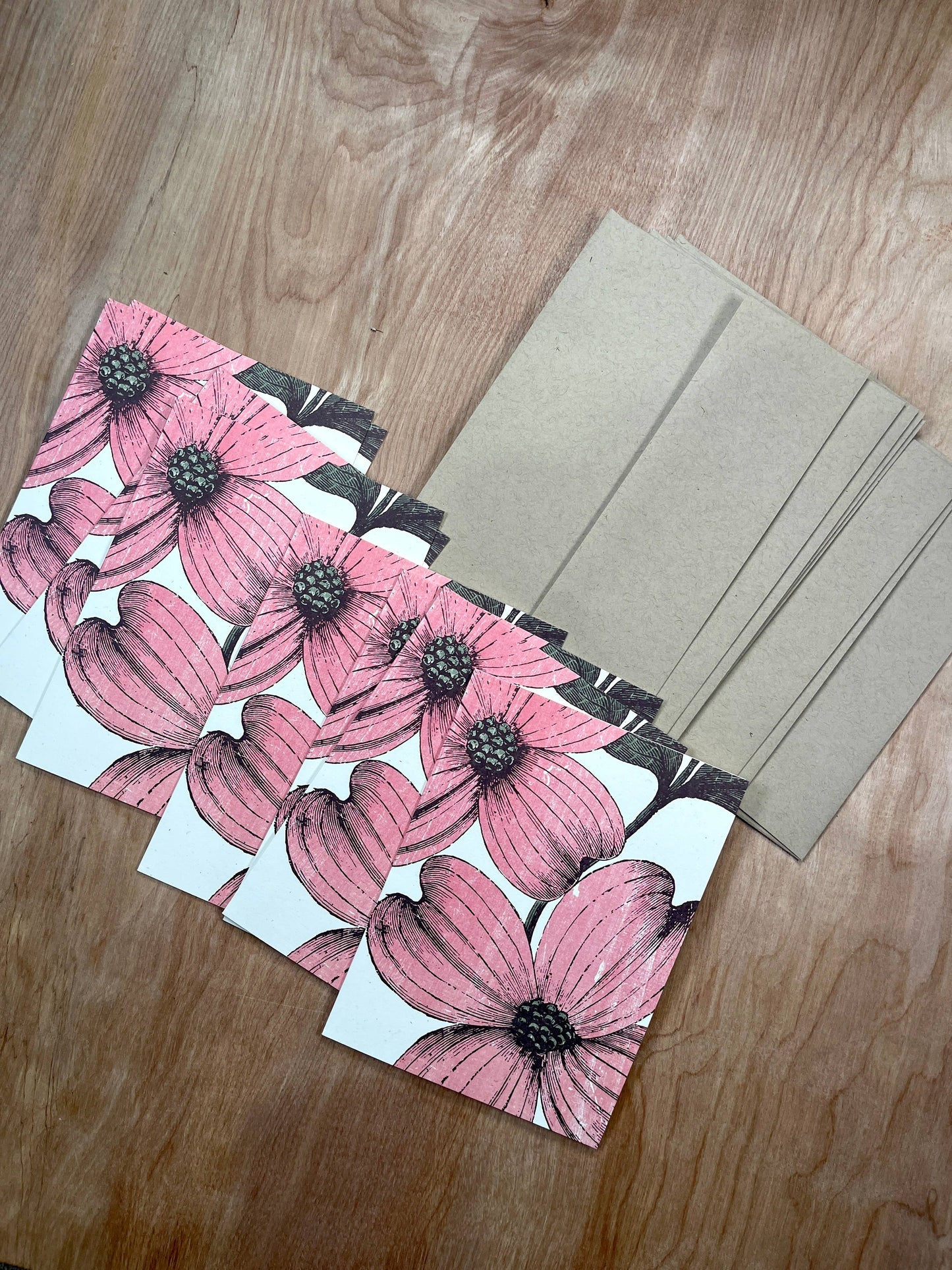 Pink Dogwood Greeting Cards