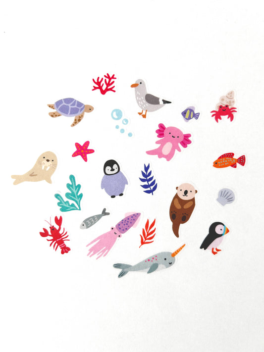 Ocean Wonders Jumble Washi Stickers