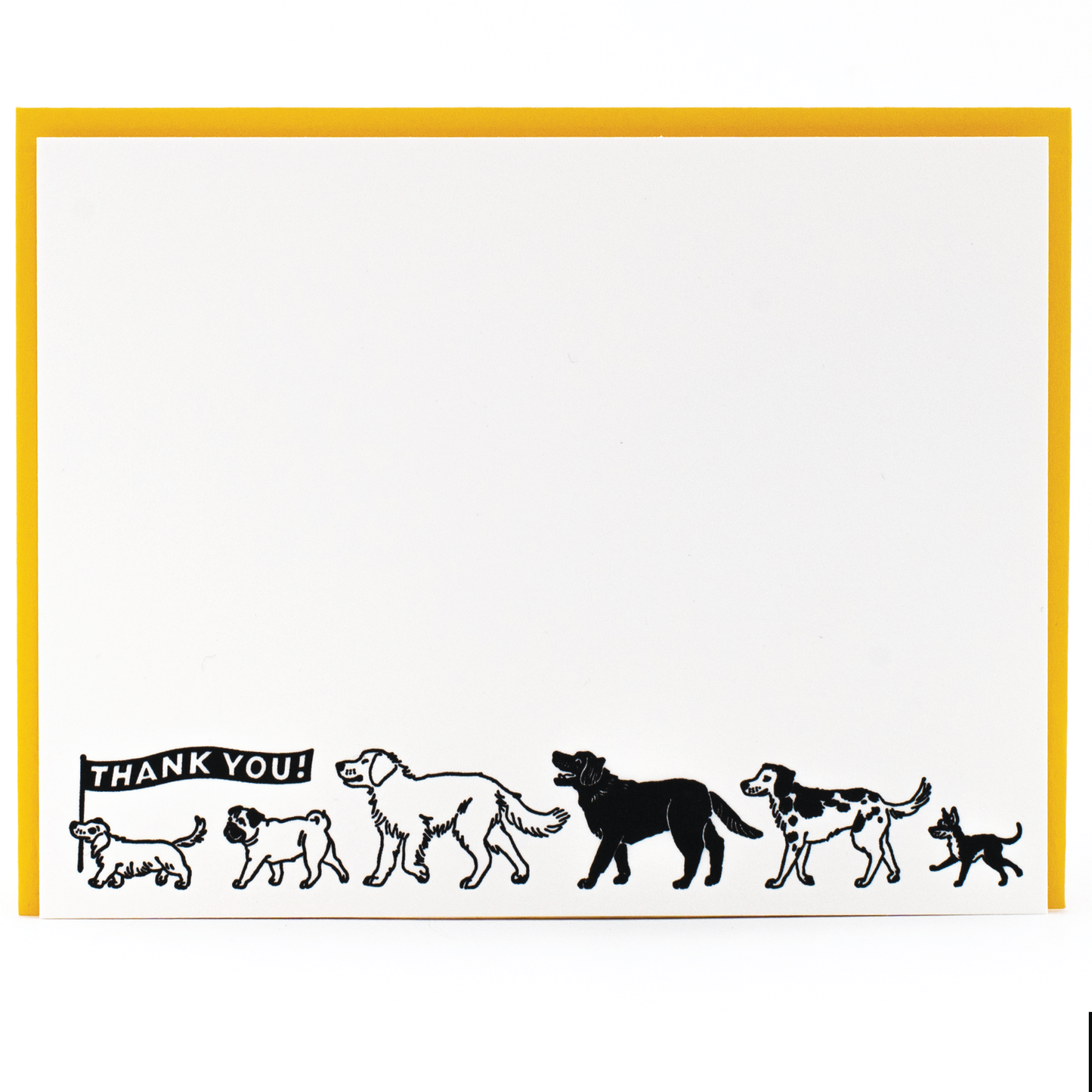 Dog Parade Note Cards with Letterpress Envelopes