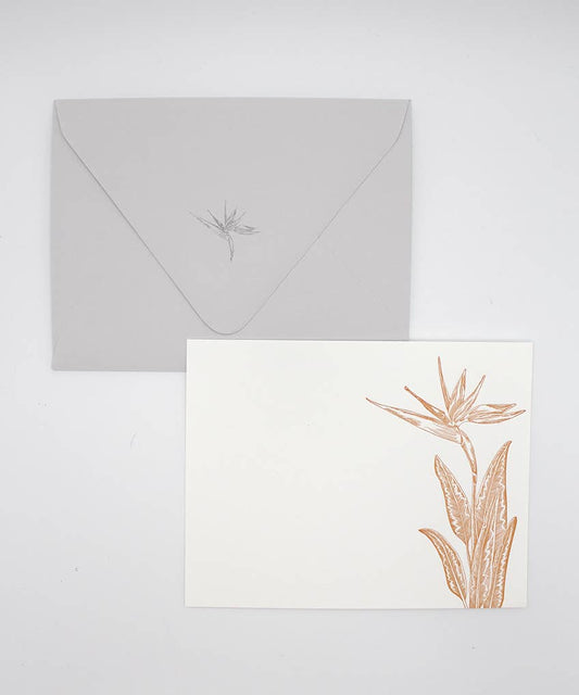 Bird of Paradise Flat Card Pack- Letterpress