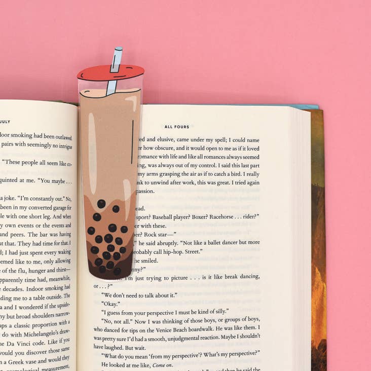 Boba Tea Bookmark (it's die cut!)