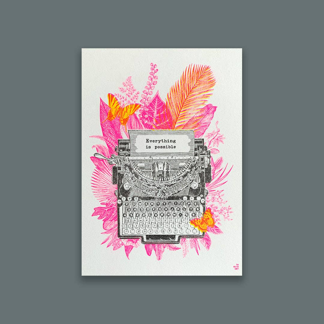 Typewriter Riso Art Print