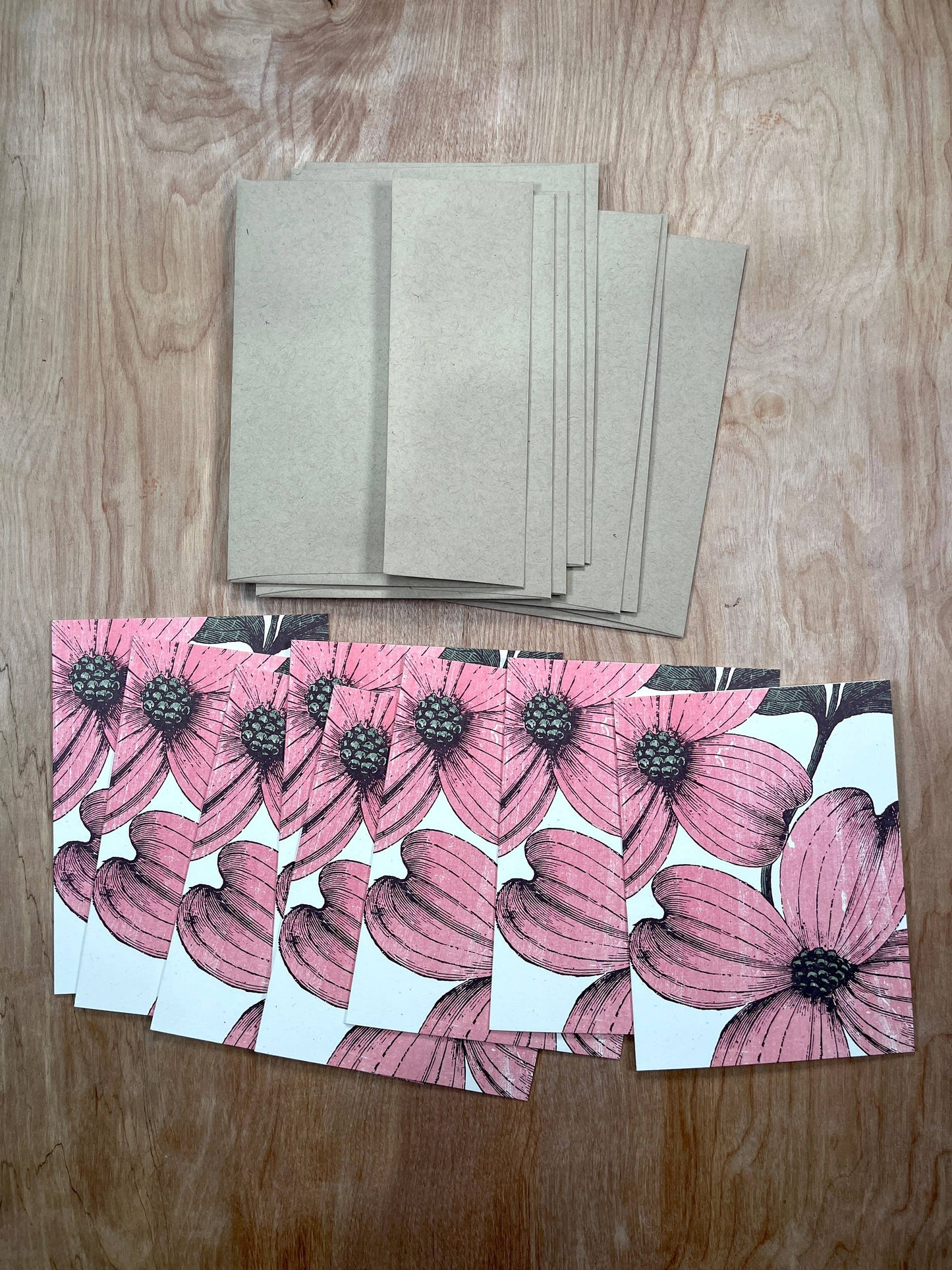 Pink Dogwood Greeting Cards