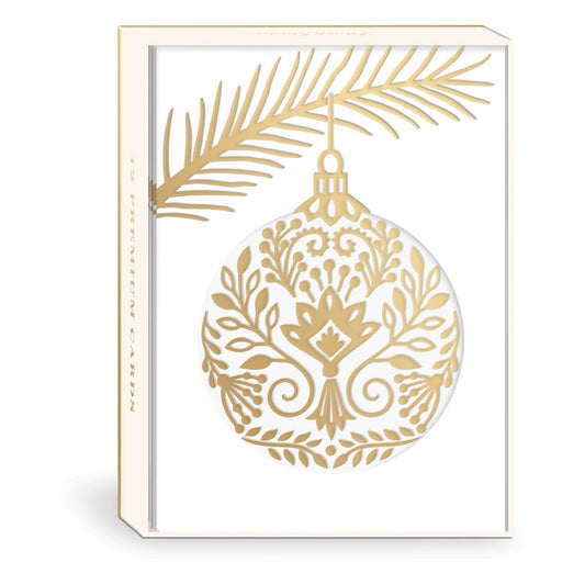 Embossed Holiday Boxed Cards Ornament