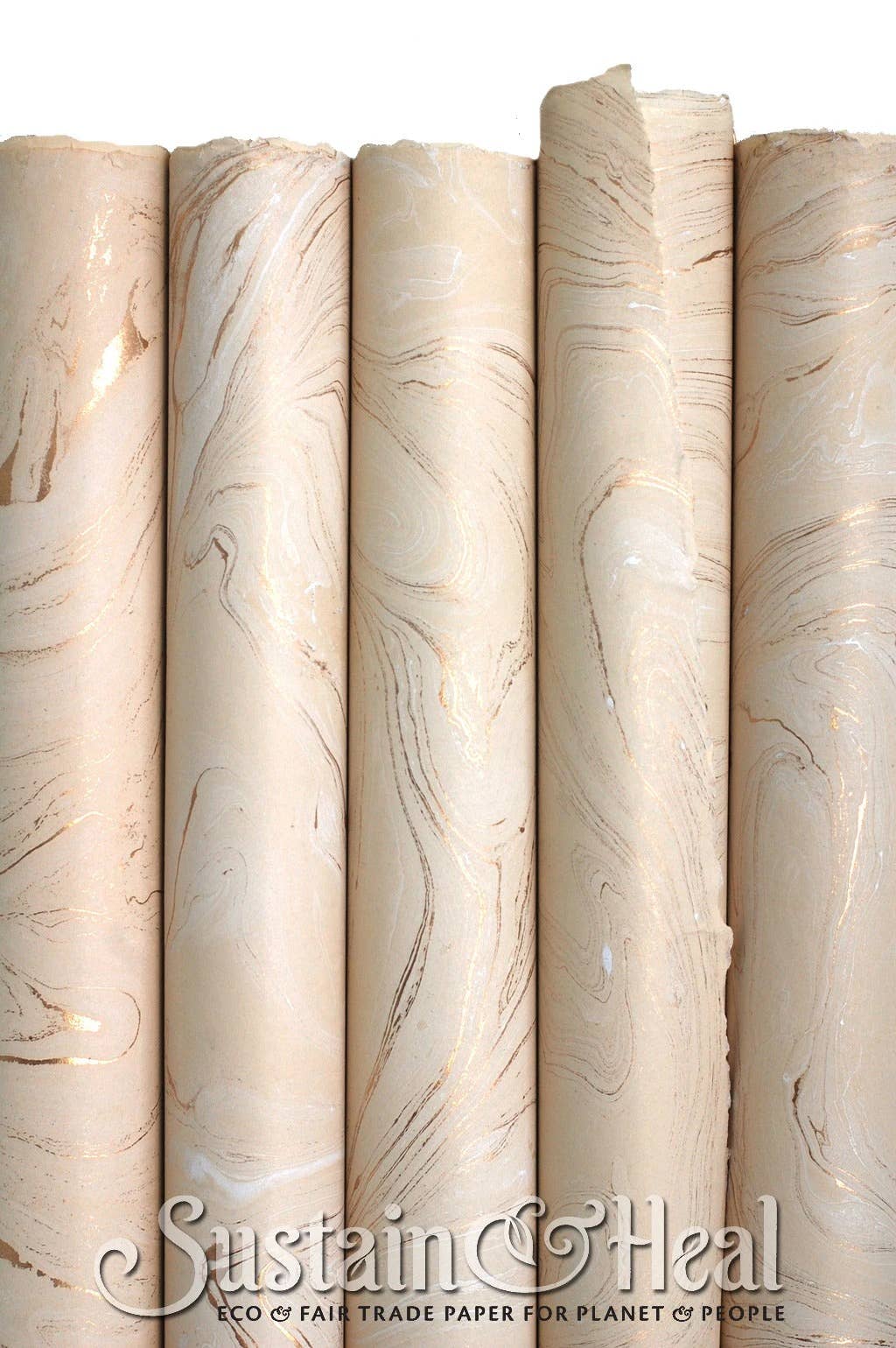 Cream and Gold Marble Sheet