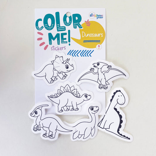 Color Your Own Dino Stickers