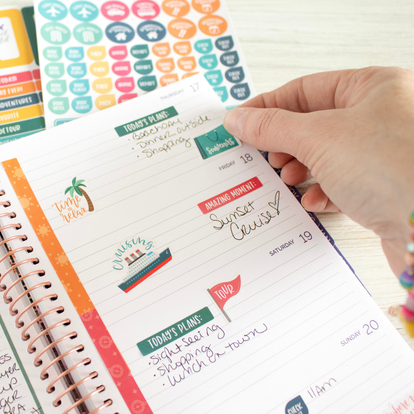 Planner Sticker Pack, Travel & Trip Planning