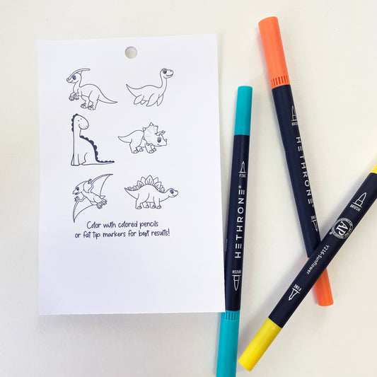 Color Your Own Dino Stickers